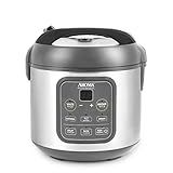 AROMA Professional Digital Rice Cooker, Multicooker, 4-Cup (Uncooked) / 8-Cup (Cooked), Steamer, Slow Cooker, Grain Cooker, 2Qt, Stainless Steel Exterior, ARC-994SG