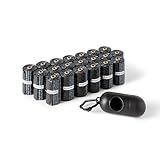 Amazon Basics Dog Poop Bags with Dispenser, 300 Count, Enhanced for Guaranteed Leakproof, Unscented, Includes Leash Clip