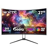 KTC H27S5C 27 Inch Curved Gaming Monitor, 1440P QHD 144Hz Monitor, HDR 400
