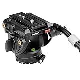Cayer K6 Fluid Head, Metal Camera Tripod Head with Adjustable Pan Handle, Heavy Duty Video Tripod Pan Tilt Head for Video Cameras, DSLR Cameras, Telescope,Tripod, Monopod, up to 17.6 lbs