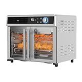 BLACK+DECKER Crisp 'N Bake Air Fryer Toaster Oven Combo, 12 in 1 Countertop Convection Oven Cooks Food Fast, Fits a Whole Pizza or 6 Toast Slices, French Doors with Stainless Steel Finish