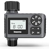 Insoma Outdoor Garden Hose Faucet Timers, Programmable Water Sprinkler Timer with Rain Delay/Manual/Automatic Drip Irrigation and Lawn Watering System for Yard, 1 Outlet