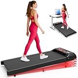 2.5HP Walking Mat with Incline pad,Under Desk Treadmill, Walking Running Pad with Remote, 3 in 1 Low Noise Small Mini Portable Treadmill with Led Screen, Compact Treadmills for Home, 265lbs Capacity
