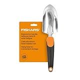 Fiskars Ergo Garden Trowel for Digging and Planting, Heavy Duty Gardening Hand Tool with Hanging Hole