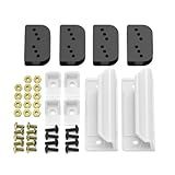 Xinafan DK100-A Door TuneUp Kit Compatible with Arrow Storage, Outdoor Slider Door Handle Replacement Parts for Shed Sliding Doors, Door Hardware Kit for Arrow Warehouse, White Handle