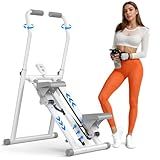 MERACH Stair Stepper for Home Gym Exercise, New Version Vertical Climber Machine for Full-Body Workout, Compact Folding Cardio Exercise Climber with Extended Step Range, Adjustable Handlebar & Pedals