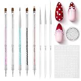 Beetles Nail Art Brushes 8pcs – Crystal Nail Art Tools Double-headed