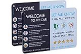 NIVRANA Rideshare Car Sign 2-Pack — Better Customer Relations, Higher Ratings and More Tips with Universal Sign, Accessory for Uber Drivers, Rideshare Drivers – 9” x 6”