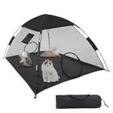 GEERTOP Mesh Cat Tent Outdoor, Cat Enclosure for Outside Indoor, Portable Sunshade Playpen Playhouse for Cats Dogs Puppy Small Animals