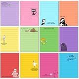 Saypacck 12 Pcs Funny Sticky Notes for Work 4x3 Inches Sarcastic Self Adhesive Notepads Novelty Memo Pads for Office Coworker Gifts Employee Appreciation Supplies(Funny-Lines,Multi Color)