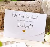 Lottery Ticket Holders Wedding Favor Idea, Lottery Ticket Wallet, Wedding Favors, We Tied the Knot Now We Hope You Hit the Jackpot (We Tied the Knot - Gold Foil, 100 Pack)