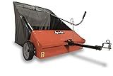 Agri-Fab 45-0492 44" Tow-Behind Lawn Sweeper, 28 cu. ft Hopper Bag Capacity; Leaf & Grass Catcher, with Adjustable Brush Height and Dump From Seat Handle