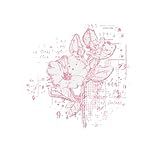 Sizzix Framelits Dies & Stamps - Floral Mix Cluster by 49 and Market, Clear/Silver