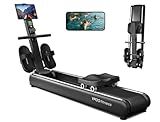 YPOO Rowing Machines for Home, Magnetic Row Machine Foldable, 16 Levels Quiet Resistance Rowing Machine with Dual Slide Rail, Folding Indoor Rowers Compact with Max 350lb Weight Capacity