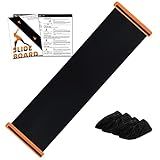 KRIXAM Slide Board For Working Out For Beginners And Pros, 4.6’/6’ Exercise Slide Board With 2 Sets of Shoes Booties(6ft, Black)
