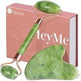 BAIMEI IcyMe Gua Sha & Jade Roller Set, Cooling Face Roller & Guasha Tool for Face Depuffing, Facial Sculpting & Jawline Definition, Smooth Rolling Skincare Tools Gifts for Women & Men – Green