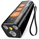 Dog Bark Deterrent Device, 3X Ultrasonic Anti Barking, 6 Training Modes 23 FT Range Barks No More Indoors Outdoors Behavior Correct Safe & Humane Rechargeable Compact Bark Control for Dogs (Black)