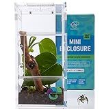 EctoTherm Jumping Spider Enclosure - Complete Acrylic Terrarium Habitat for Spiders, Tarantulas, Praying Mantis - Small Spider House with Front Opening Door - Bug Enclosure for Arboreal Species