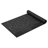 Gaiam Yoga Mat Premium Print Extra Thick Non Slip Exercise & Fitness Mat for All Types of Yoga, Pilates & Floor Workouts, Midnight Mandala, 6mm