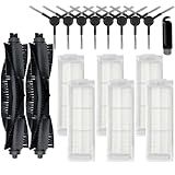 WVCR200S Accessories Kit for WYZE Robot Vacuum Cleaner WVCR200S Replacement Parts Kit, 2 Main Roller Brush, 6 Hepa Filter, 8 Side Brush, 1 Cleaning Tools (17PCS)