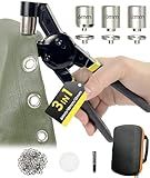 HAPDEN Grommet Tool Kit 1/2 1/4 3/8 Multi-Size Hole Punch, 608 Pcs Heavy Duty Grommets Tool Kit, Eyelets and Grommets for Tarps, Fabric Rings, Leather, Tents, Vinyl, Canvas and so on
