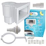 U.S. Pool Supply Wide Mouth Thru-Wall Above Ground Pool Skimmer Kit - ABS Construction, Complete Universal Set, Return Fitting, Vacuum Plate, Leaf Basket - Replacement Compatible with SP1091WM Skimmer
