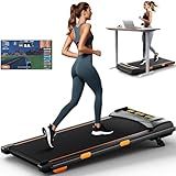 340lb Capacity Walking Pad Treadmill with 12% Incline, Big LED Display Under Desk Treadmill Support Full Manual/3-Preset Countdown/App Mode, Portable Treadmills for Small Spaces