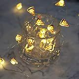 Vicila 20 LED Pizza Copper String Light, Battery Operated Waterproof Fairy Lights for Christmas, Birthday Party, Holiday, Summer Decor-Pizza