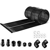 IRONMAX Solar Pool Heater, 2.5 x 10 Feet In-Ground/Above-Ground Swimming Pool Heating System, Weatherproof Pool Warmer, Portable Solar Panel Heater for Outdoor Roofs (10 FT)