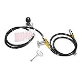 Aupoko Fire Pit Installation Kit with 90K BTU Propane Gas Valve Control Assembly System Kit, Including 1/2' Chrome Key and Quarter-Turn Shut-Off Valve, Replacement for Propane Gas Connection