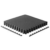 CAP 24-Inch Interlocking EVA Foam Puzzle Mat, 1/2-Inch, Black Diamond, 1 Pk