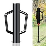Fence Post Driver with Handle 12LB, T Post Pounder for Wire Fencing, Black