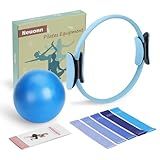 Neuonn Pilates Ring Set for Home Workout, Pilates Essentials Kit for Women, [12'' Fitness Circle, Pilates Balls, Resistance Bands] Starter Set for Yoga, Exercise, Toning and Flexibility