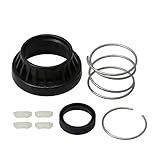 BQLZR 5.1x2.3cm Black and Silver Plastic and Metal Dishwasher Faucet Coupler Kit 28517