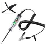 Test Light Automotive,DC 3-48V Fuse Tester Automotive as Voltage Tester Pen with Alligator Clip & Voltage Display,Universal Car Circuit Testers with Extended Spring Wire