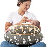 Momcozy Original Nursing Pillow for Breastfeeding-Pioneering Safety Fence- Wider Feeding Pillows for More Support for Mom & Baby- Easier Nursing & Hand Free- Fit for All, Removable Cotton Cover