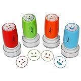 Miseyo Pre-Ink Teacher Stamp Set - 4 Color Mood Expressions