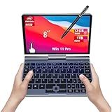 KOOFORWAY 8 Inch 2-in-1 Mini Laptop,HD Rotatable Touch Screen Support Handwriting Windows 11 Pro Small Laptop, N150,12GB RAM, 1TB SSD,Wi-Fi 6, BT 5.2,2 MP Camera,G-Sensor,HDMI,Type C Ultra Pocket PC