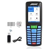 1D 2D Barcode Scanner Wireless, JRHC Portable Inventory Scanner & Data Collector Data Terminal PDT Inventory Device with Long Transmission Distance 2.4G Wireless Bar Code Reader with 2.8" LCD Screen