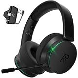 RYR Wireless Gaming Headset for Xbox Series X|S, Xbox One, PS5, PS4, Mac, Bluetooth 5.3, 3D Surround Sound, Rotatable Earmuffs, Gaming Headphones with Noise Canceling Microphones-Blackgreen