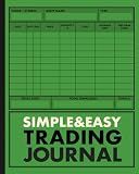 Trading Journal: Simple & Easy Stock, Options, Forex, Crypto & Day Trading Log Book: 8x10 Trading Notebook in Positive Green