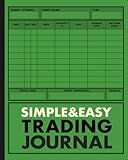 Trading Journal: Simple & Easy Stock, Options, Forex, Crypto & Day Trading Log Book: 8x10 Trading Notebook in Positive Green