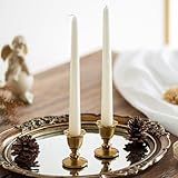 Vintage Candlestick Candle Holders Brass - Romadedi Taper Gold Candle Stick Victorian Style for Table Centerpiece Wedding Festive Christmas Mantel Decoration or Home Decor Set of 2