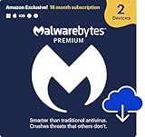 Malwarebytes Premium | Amazon Exclusive | 18 Months, 2 Devices | Windows, Mac OS, Android, Apple iOS, Chrome [Online Code]