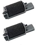 IR40 Black x [2 Pack] Ink Roller Compatible with Casio HR-8TE Plus HR-8TM Plus and Sharp XE-A Series Cash Registers and Calculators, 2 Pack