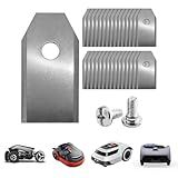 Green Piece Robotic Mower Blades (30 Pack) – Extra Long & Extra Strong Stainless Steel – Compatible with Husqvarna Automower, Gardena, Segway, Navimow, etc. – High-Performance Cutting with Screws