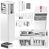 Cell Phone Cleaning Kit, iPhone Cleaning Kit for Charging Port Cleaner Keyboard Cleaning Kit for Airpods/Android/USB C/Earbuds/Laptop/iPad/Camera Lens with Stylus Pen, SIM Tool, Screen Brush (White)