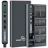STREBITO Mini Electric Screwdriver Set, 70 in 1 Small Electric Screwdriver - 64 S2 Preicison Bits, 5 Torque Settings, 4 LED Lights, Mini Power Screwdriver Repair Tool Kit for PC Electronic (Standard)