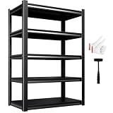 AOAORGG Heavy Duty Metal Garage Shelving Unit, 71.2" H x 35.4" W x 15.7" D, 5-Tier Adjustable Storage Shelves for Garage Storage, Standing Shelf Unit & Shelves Organizer for Home, Warehouse, Workshop