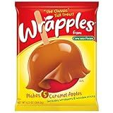 Concord Foods Wrapples Caramel Apple Wraps, Easy Caramel Treats at Home - Includes Wraps and Sticks for Delicious Apples! 6.5 oz (Pack of 1)